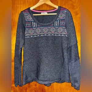 Keren Hart Scoop-neck Embroidered Sweatshirt